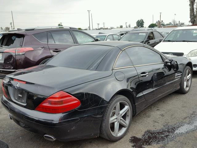 WDBSK75F04F072407 - 2004 MERCEDES-BENZ SL 500 BLACK photo 4