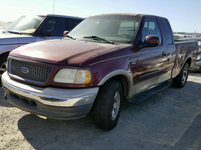 1FTRX17L0XKB03975 - 1999 FORD F150 BURGUNDY photo 2