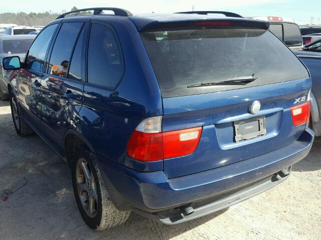 WBAFA53531LP22247 - 2001 BMW X5 3.0I BLUE photo 3