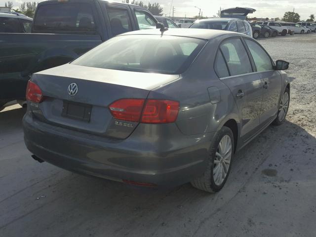 3VWLX7AJXCM469667 - 2012 VOLKSWAGEN JETTA SEL GRAY photo 4