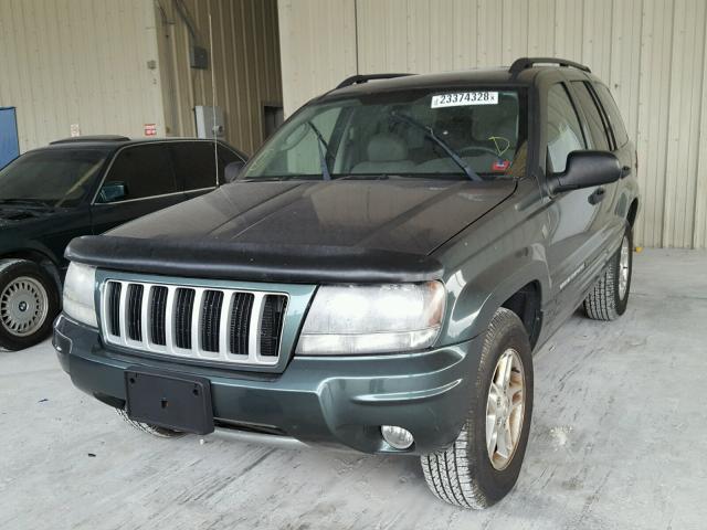 1J4GW48SX4C307457 - 2004 JEEP GRAND CHER GREEN photo 2