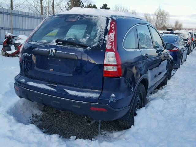 5J6RE38308L801072 - 2008 HONDA CR-V LX BLUE photo 4