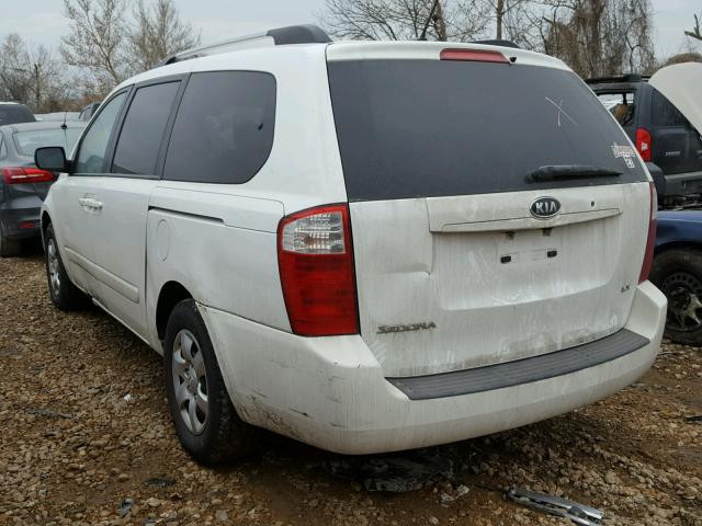 KNDMB233596310765 - 2009 KIA SEDONA EX WHITE photo 3