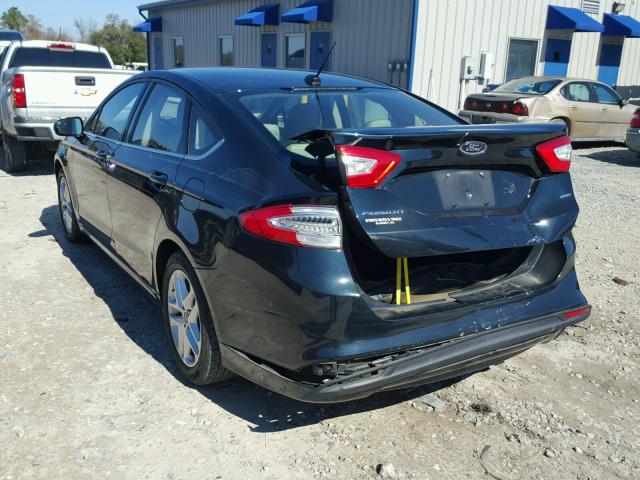 3FA6P0H72ER221295 - 2014 FORD FUSION SE BLACK photo 3