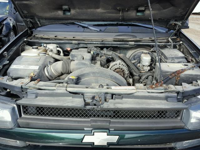 1GNET16P436246503 - 2003 CHEVROLET TRAILBLAZE GREEN photo 7