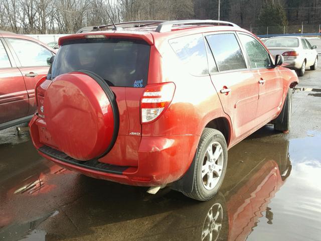 2T3BK4DV7AW018573 - 2010 TOYOTA RAV4 BURGUNDY photo 4