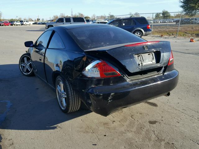 1HGCM72306A010632 - 2006 HONDA ACCORD LX BLACK photo 3