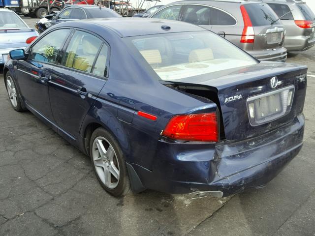 19UUA66255A074785 - 2005 ACURA TL BLUE photo 3