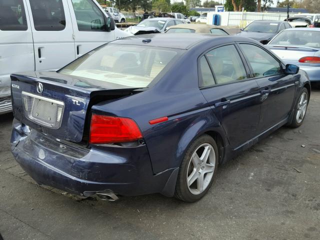 19UUA66255A074785 - 2005 ACURA TL BLUE photo 4