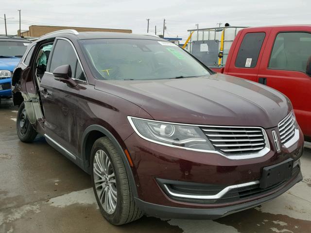 2LMPJ6LR4HBL40285 - 2017 LINCOLN MKX RESERV BURGUNDY photo 1