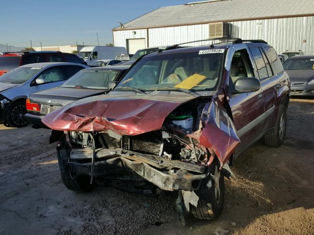 1GNDS13S752300135 - 2005 CHEVROLET TRAILBLAZE BURGUNDY photo 2