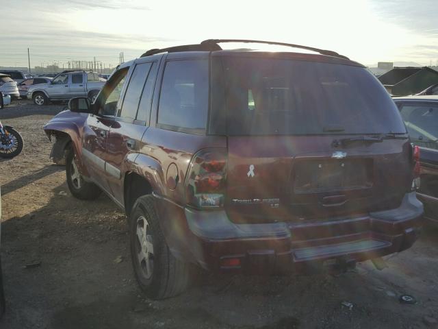 1GNDS13S752300135 - 2005 CHEVROLET TRAILBLAZE BURGUNDY photo 3