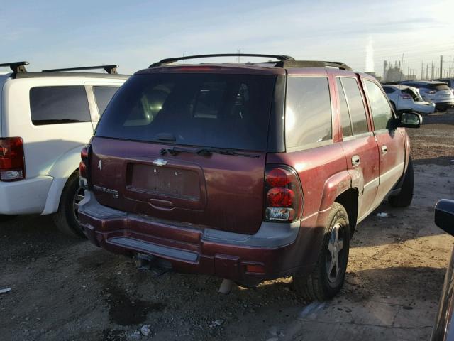 1GNDS13S752300135 - 2005 CHEVROLET TRAILBLAZE BURGUNDY photo 4