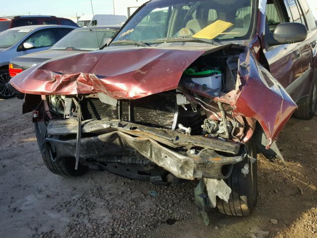 1GNDS13S752300135 - 2005 CHEVROLET TRAILBLAZE BURGUNDY photo 9