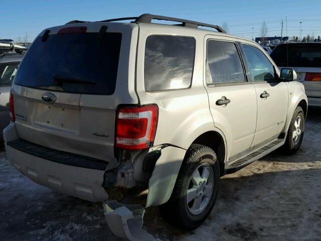 1FMCU93128KE17996 - 2008 FORD ESCAPE XLT SILVER photo 4