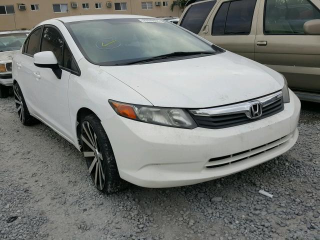 2HGFB2F50CH324148 - 2012 HONDA CIVIC LX WHITE photo 1