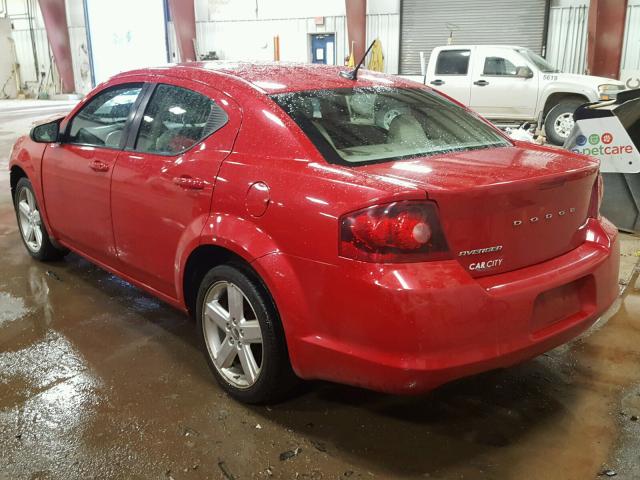 1C3CDZAB5DN607367 - 2013 DODGE AVENGER SE RED photo 3