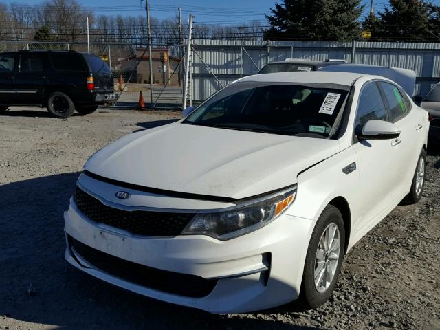 KNAGT4L3XG5073261 - 2016 KIA OPTIMA LX WHITE photo 2