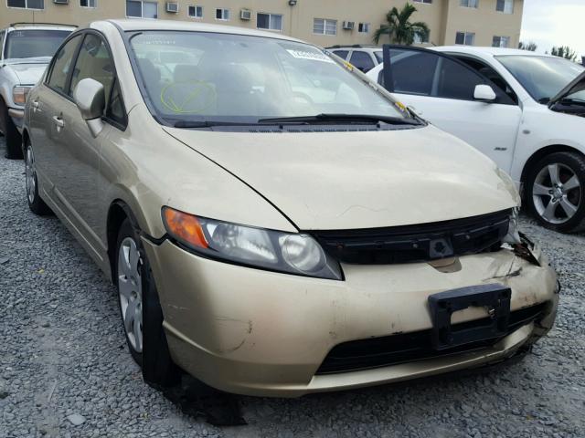 1HGFA16567L032168 - 2007 HONDA CIVIC LX GOLD photo 1