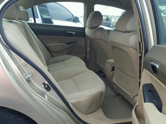 1HGFA16567L032168 - 2007 HONDA CIVIC LX GOLD photo 6