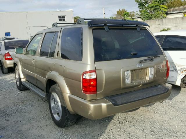 JNRDR09X72W213020 - 2002 INFINITI QX4 BEIGE photo 3