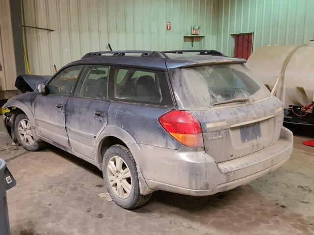 4S4BP61C157333172 - 2005 SUBARU LEGACY OUT BLUE photo 3