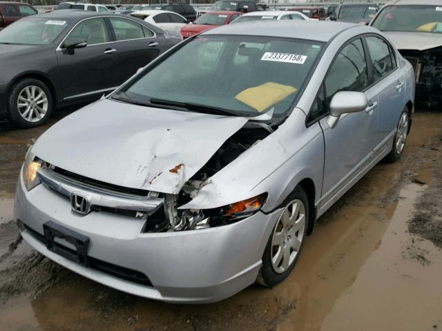 1HGFA16557L088831 - 2007 HONDA CIVIC LX SILVER photo 2