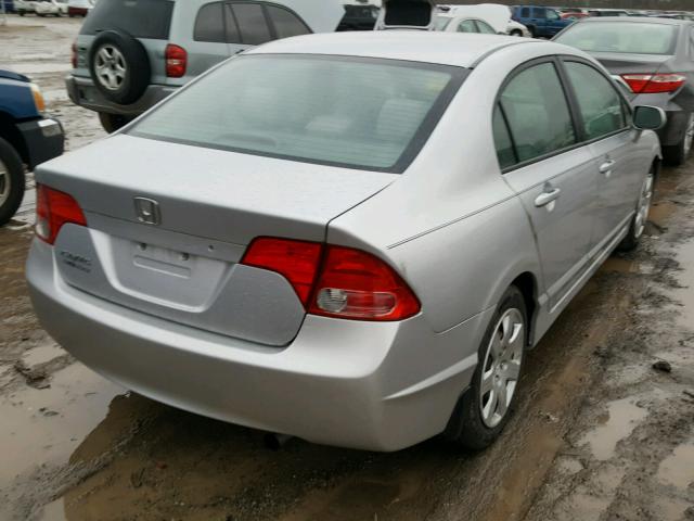 1HGFA16557L088831 - 2007 HONDA CIVIC LX SILVER photo 4