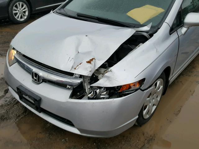 1HGFA16557L088831 - 2007 HONDA CIVIC LX SILVER photo 9