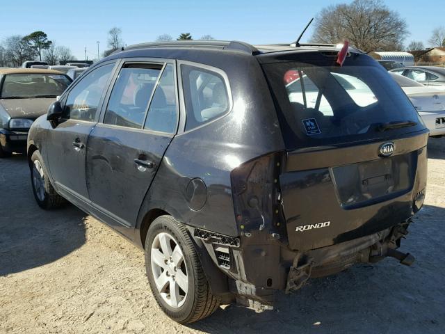 KNAFG526877119661 - 2007 KIA RONDO LX BLACK photo 3