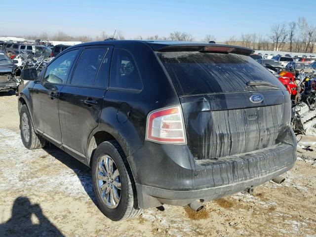 2FMDK49C57BB43918 - 2007 FORD EDGE SEL P BLACK photo 3