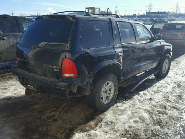 1D4HS58N23F515418 - 2003 DODGE DURANGO SL BLACK photo 4