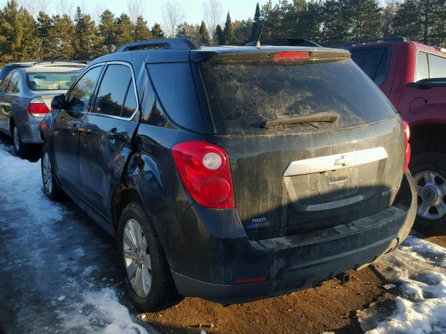 2CNFLNEC2B6448408 - 2011 CHEVROLET EQUINOX LT BLACK photo 3