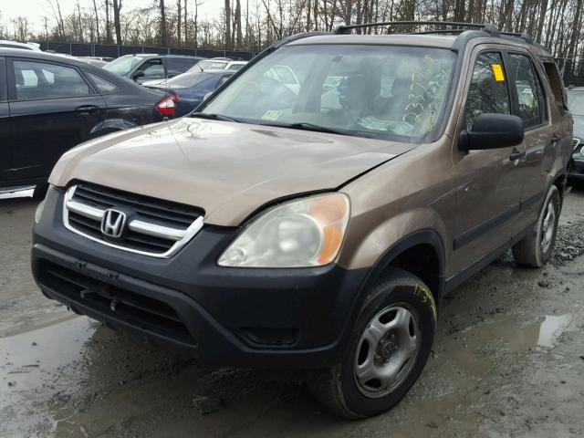 JHLRD68422C016663 - 2002 HONDA CR-V LX GOLD photo 2