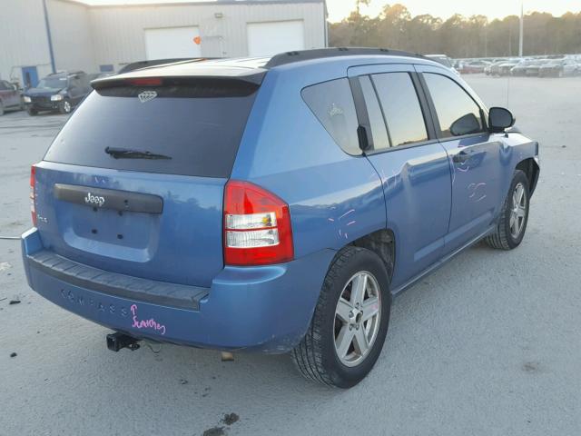 1J8FF47W37D307491 - 2007 JEEP COMPASS BLUE photo 4