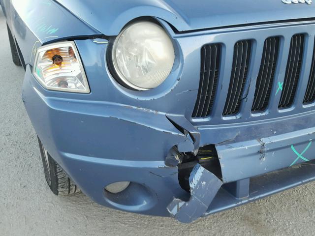 1J8FF47W37D307491 - 2007 JEEP COMPASS BLUE photo 9