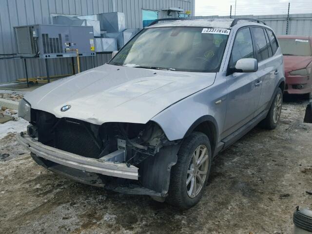 WBXPA93465WD04782 - 2005 BMW X3 3.0I SILVER photo 2