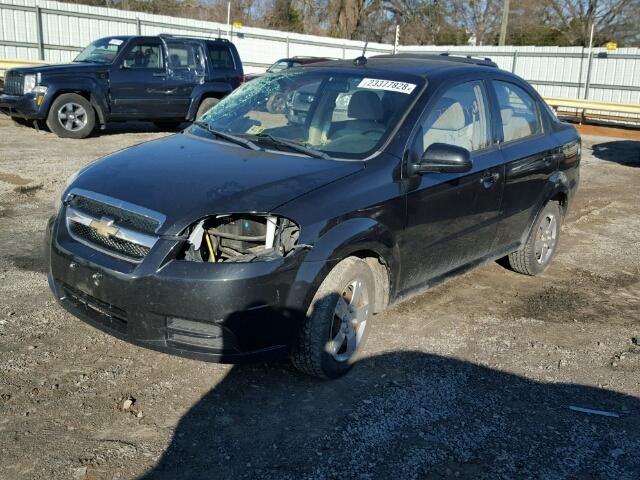 KL1TD5DE4BB159249 - 2011 CHEVROLET AVEO LS BLACK photo 2