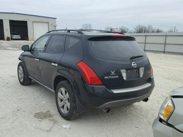 JN8AZ08T66W430098 - 2006 NISSAN MURANO SL BLACK photo 3