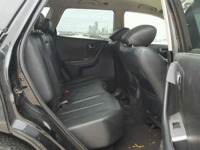 JN8AZ08T66W430098 - 2006 NISSAN MURANO SL BLACK photo 6