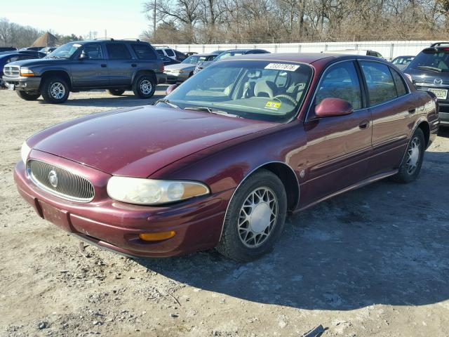 1G4HP54K414246658 - 2001 BUICK LESABRE CU MAROON photo 2