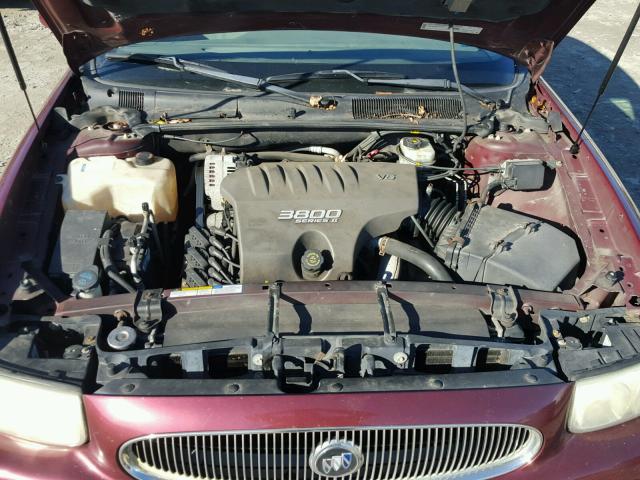 1G4HP54K414246658 - 2001 BUICK LESABRE CU MAROON photo 7