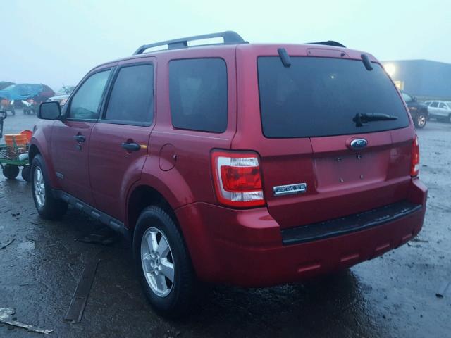 1FMCU03Z68KE69665 - 2008 FORD ESCAPE XLT RED photo 3