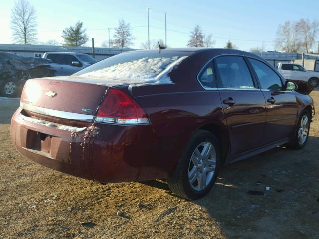 2G1WB5EKXB1107522 - 2011 CHEVROLET IMPALA LT RED photo 4