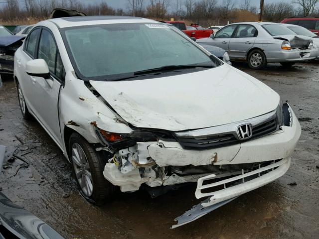 2HGFB2F90CH592636 - 2012 HONDA CIVIC EXL WHITE photo 1