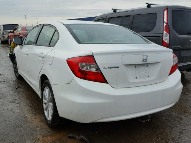 2HGFB2F90CH592636 - 2012 HONDA CIVIC EXL WHITE photo 3
