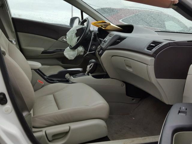 2HGFB2F90CH592636 - 2012 HONDA CIVIC EXL WHITE photo 5