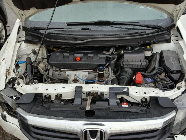 2HGFB2F90CH592636 - 2012 HONDA CIVIC EXL WHITE photo 7