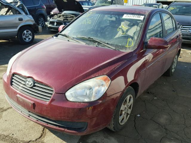 KMHCN46C58U267643 - 2008 HYUNDAI ACCENT GLS MAROON photo 2