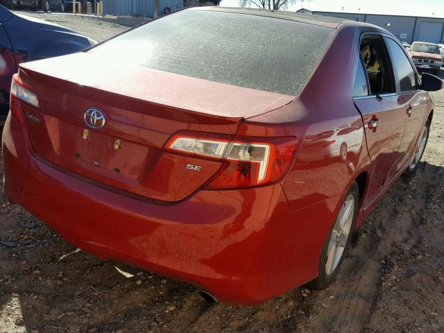 4T1BF1FK4DU654502 - 2013 TOYOTA CAMRY L RED photo 4